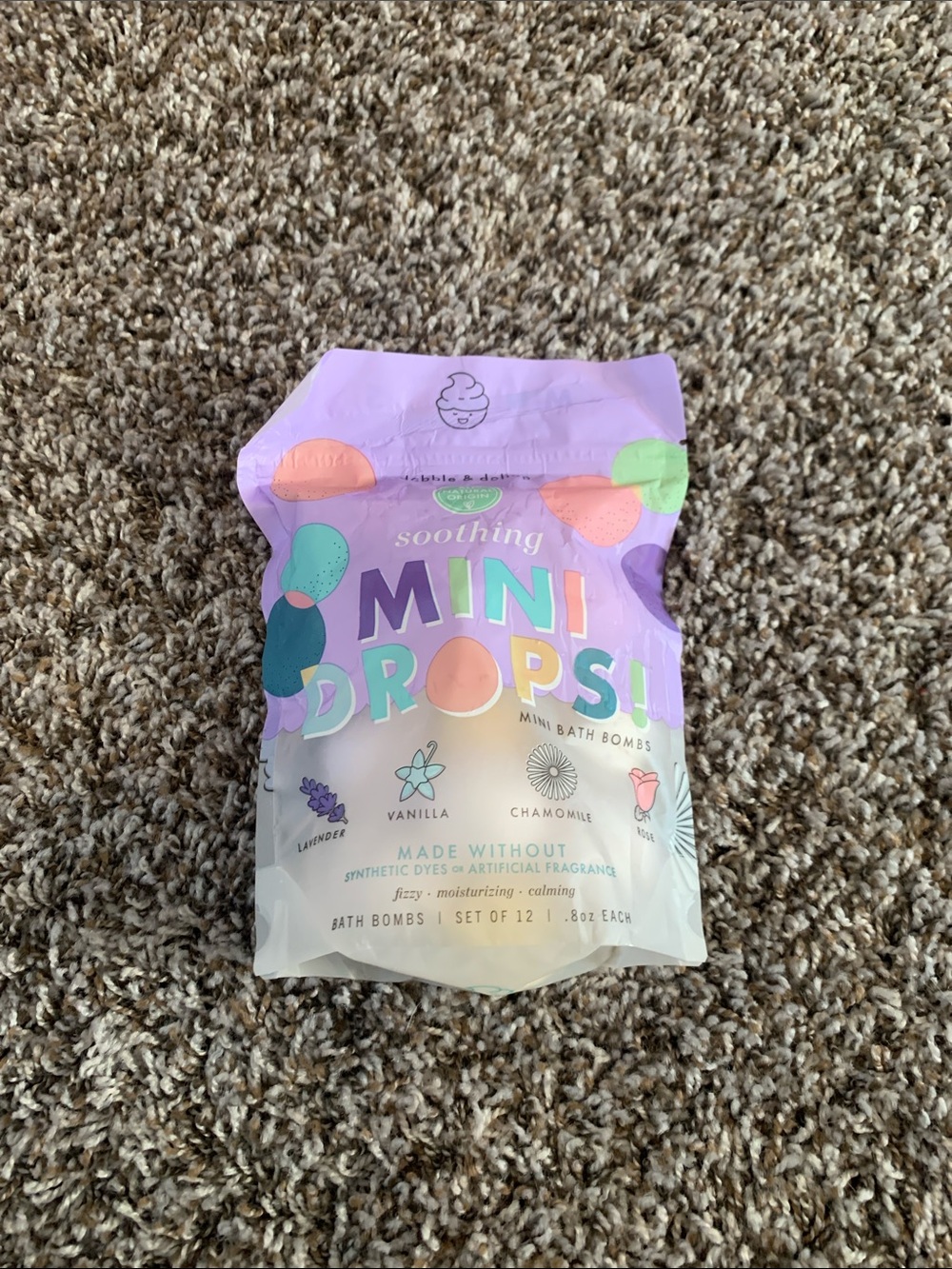 Mini Drops Bath Bombs - Pastel Purple Mini Bath Bomb Set